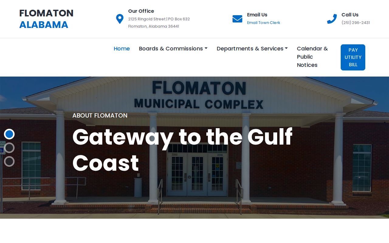 Escambia County traffic court municipal context in Flomaton